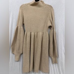 Brown sweater dress